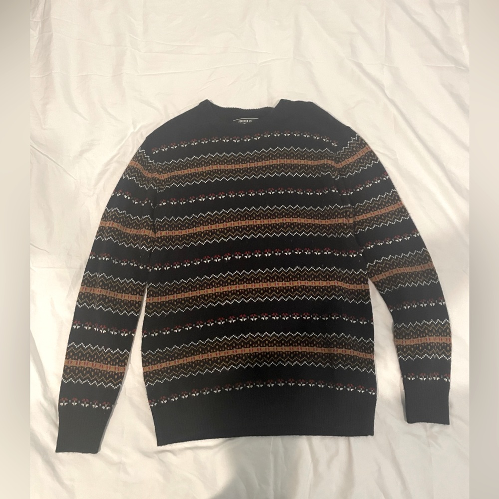 Christmas Print Crewneck Sweater